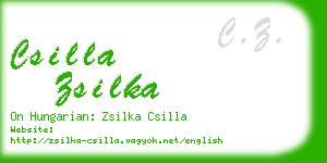 csilla zsilka business card